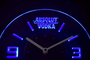 Absolut Vodka Modern LED Neon Wall Clock