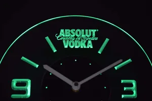 Absolut Vodka Modern LED Neon Wall Clock