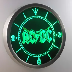 AC/DC Let There Be Rock LED Neon Wall Clock