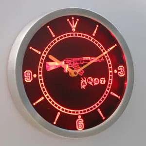 AK-47 LED Neon Wall Clock