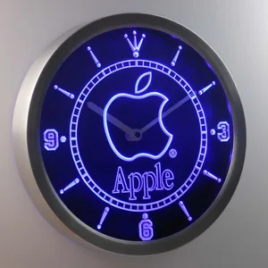 Apple LED Neon Wall Clock