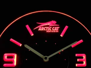 Arctic Cat Modern LED Neon Wall Clock
