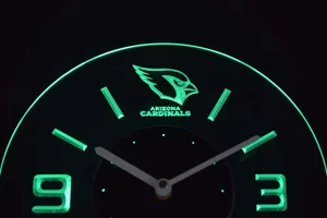 Arizona Cardinals Modern LED Neon Wall Clock