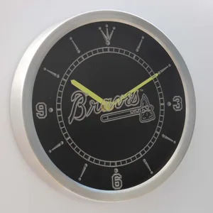 Atlanta Braves LED Neon Wall Clock
