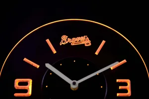 Atlanta Braves Modern LED Neon Wall Clock