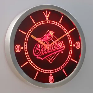 Baltimore Orioles LED Neon Wall Clock - Legacy Edition