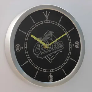 Baltimore Orioles LED Neon Wall Clock - Legacy Edition