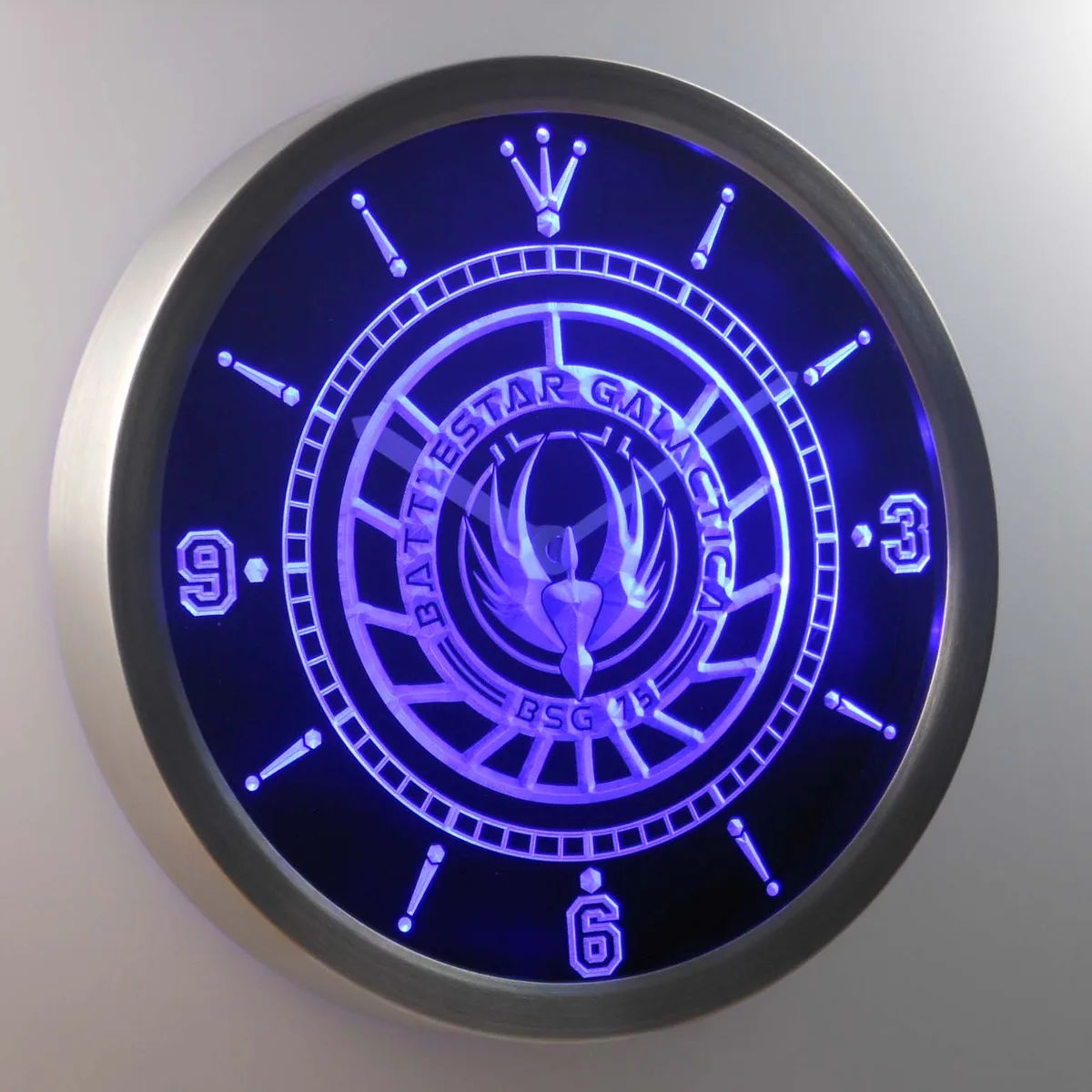 Battlestar Galactica LED Neon Wall Clock