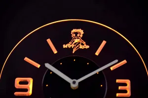Betty Boop Modern LED Neon Wall Clock