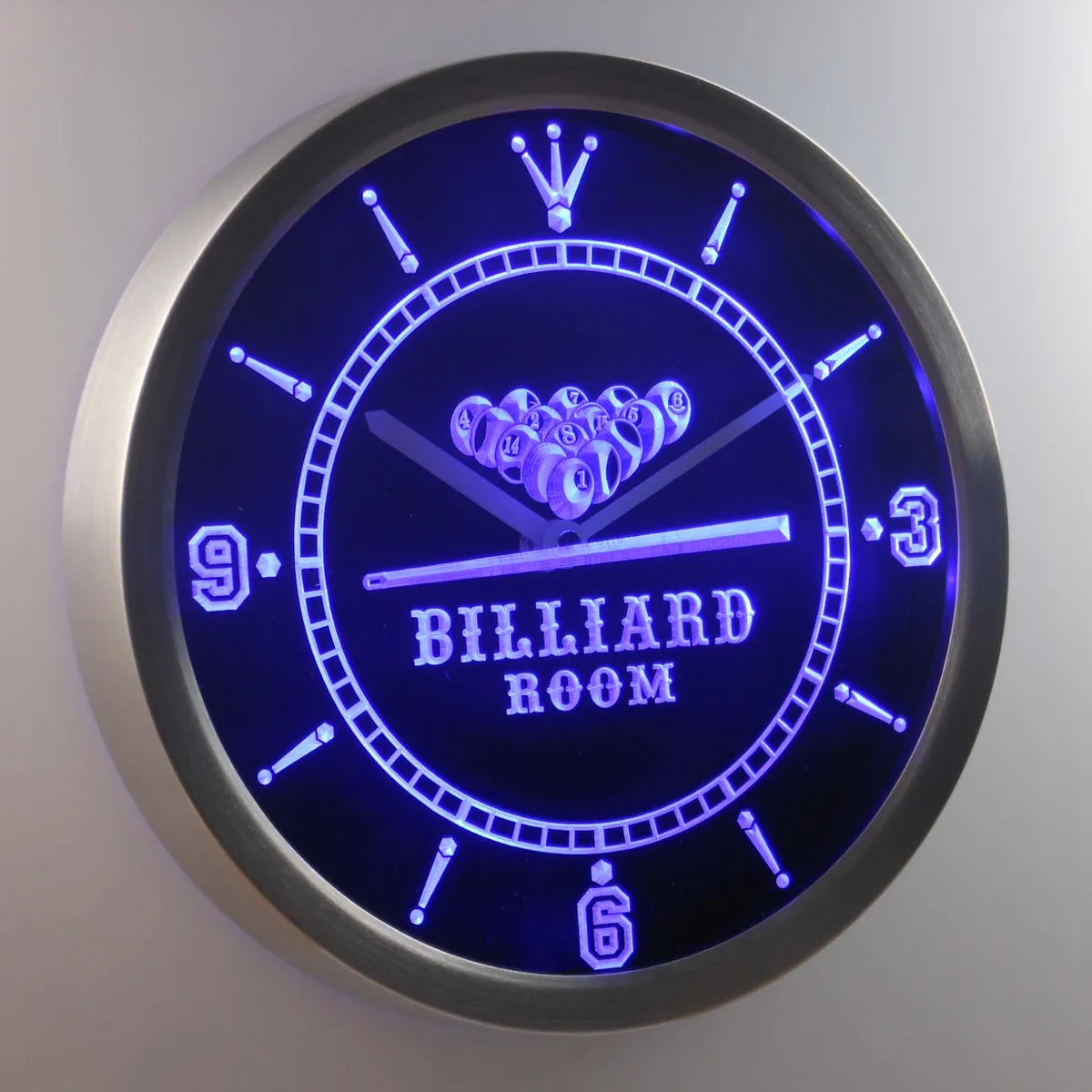 Billiard Room LED Neon Wall Clock