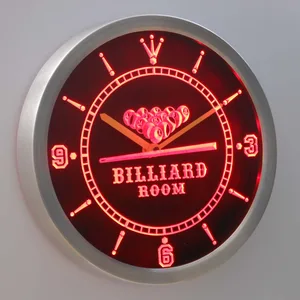 Billiard Room LED Neon Wall Clock