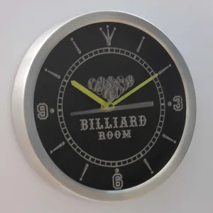 Billiard Room LED Neon Wall Clock