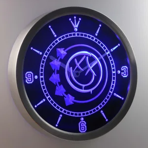 Blink 182 Smiley LED Neon Wall Clock
