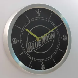 Blue Moon LED Neon Wall Clock
