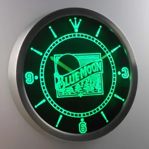 Blue Moon Old Logo LED Neon Wall Clock