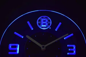 Boston Bruins Modern LED Neon Wall Clock