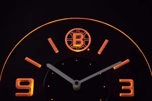 Boston Bruins Modern LED Neon Wall Clock