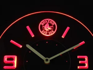 Boston Red Sox Modern LED Neon Wall Clock