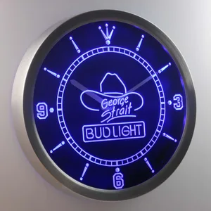 Bud Light George Strait LED Neon Wall Clock