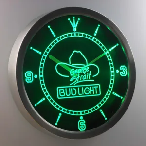 Bud Light George Strait LED Neon Wall Clock