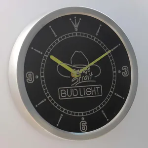 Bud Light George Strait LED Neon Wall Clock