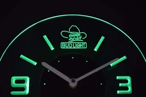 Bud Light George Strait Modern LED Neon Wall Clock