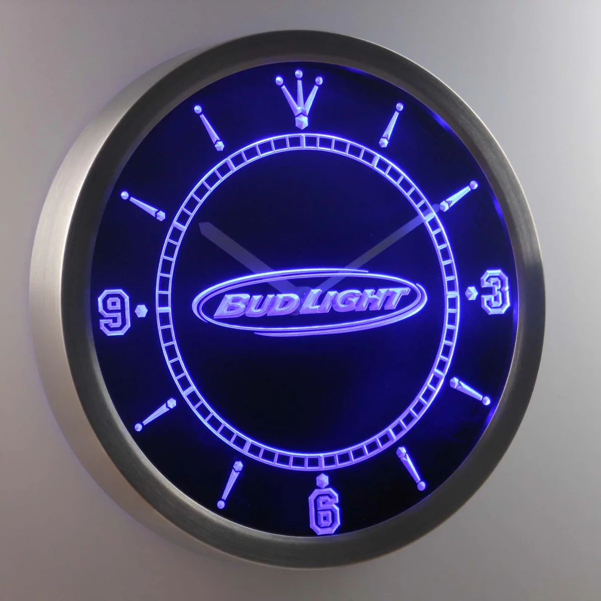 Bud Light Horizontal LED Neon Wall Clock