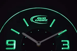 Bud Light Modern LED Neon Wall Clock
