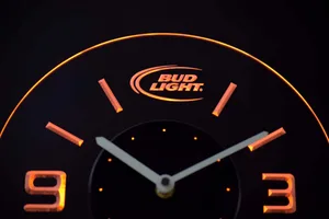 Bud Light Modern LED Neon Wall Clock