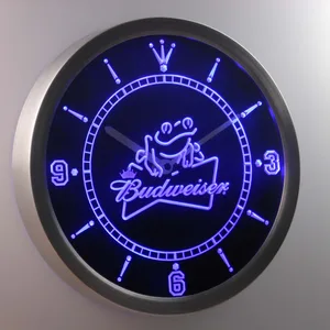 Budweiser Frog LED Neon Wall Clock