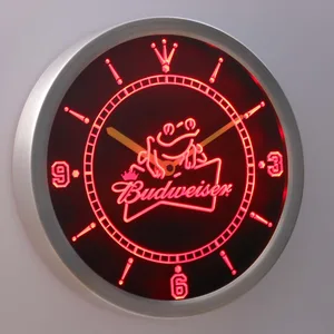 Budweiser Frog LED Neon Wall Clock