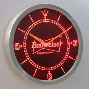 Budweiser King of Beers LED Neon Wall Clock