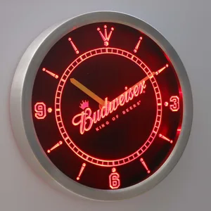 Budweiser King of Beers Slanted LED Neon Wall Clock
