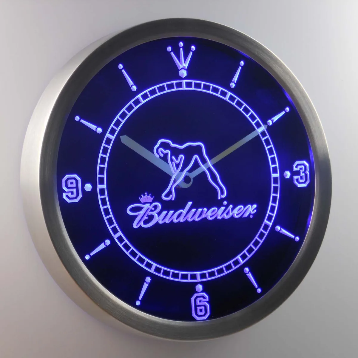 Budweiser Woman's Silhouette LED Neon Wall Clock