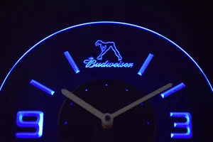 Budweiser Woman's Silhouette Modern LED Neon Wall Clock