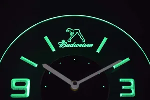 Budweiser Woman's Silhouette Modern LED Neon Wall Clock