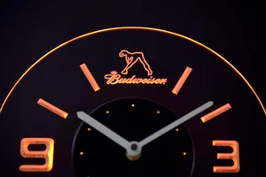 Budweiser Woman's Silhouette Modern LED Neon Wall Clock