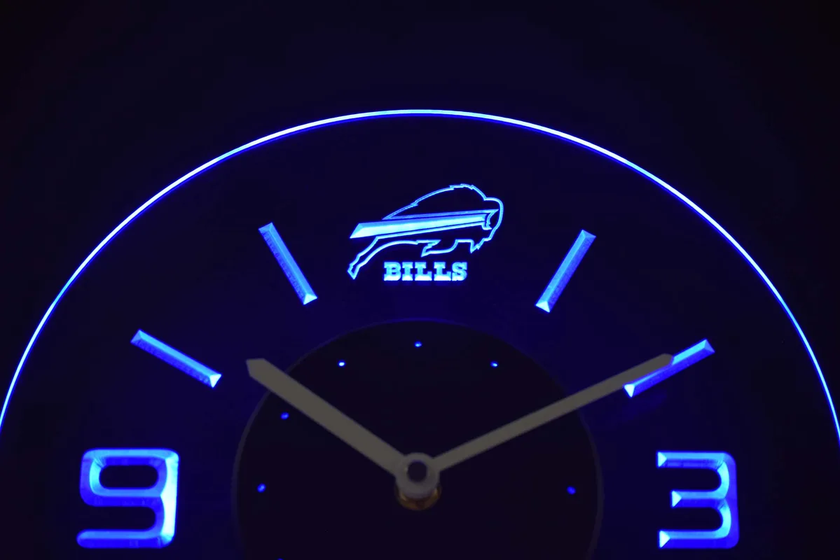 Buffalo Bills Modern LED Neon Wall Clock