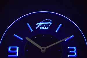 Buffalo Bills Modern LED Neon Wall Clock