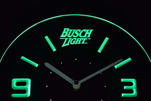 Busch Light Modern LED Neon Wall Clock