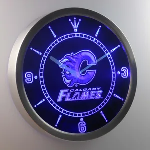 Calgary Flames LED Neon Wall Clock