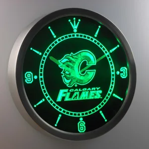 Calgary Flames LED Neon Wall Clock