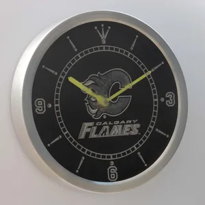 Calgary Flames LED Neon Wall Clock