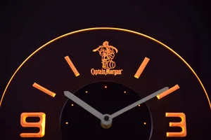 Captain Morgan Modern LED Neon Wall Clock
