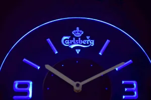 Carlsberg Modern LED Neon Wall Clock
