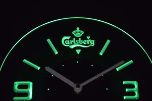 Carlsberg Modern LED Neon Wall Clock