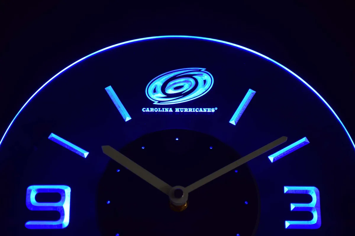 Carolina Hurricanes Modern LED Neon Wall Clock