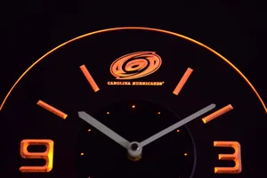 Carolina Hurricanes Modern LED Neon Wall Clock