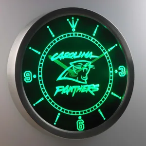 Carolina Panthers LED Neon Wall Clock