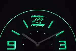 Carolina Panthers Modern LED Neon Wall Clock